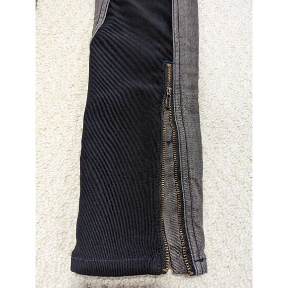 BCBGMaxazaria Women's Dark and Ligh Washed Jackson Moto Leggings Size Small - Picture 4 of 5